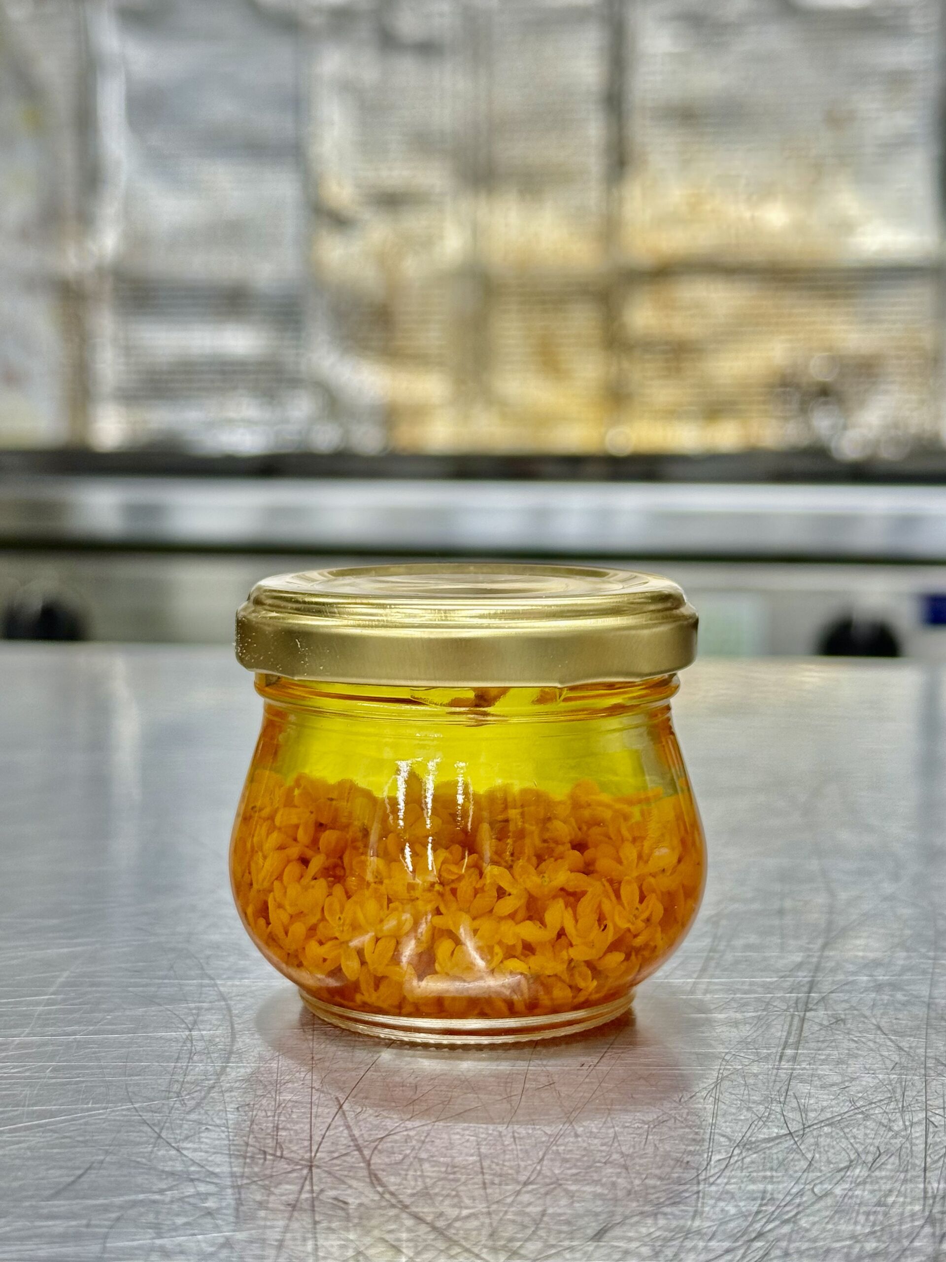 金木犀のシロップを作ってみました　≪松戸市、就労継続支援B型、集団、食品加工≫